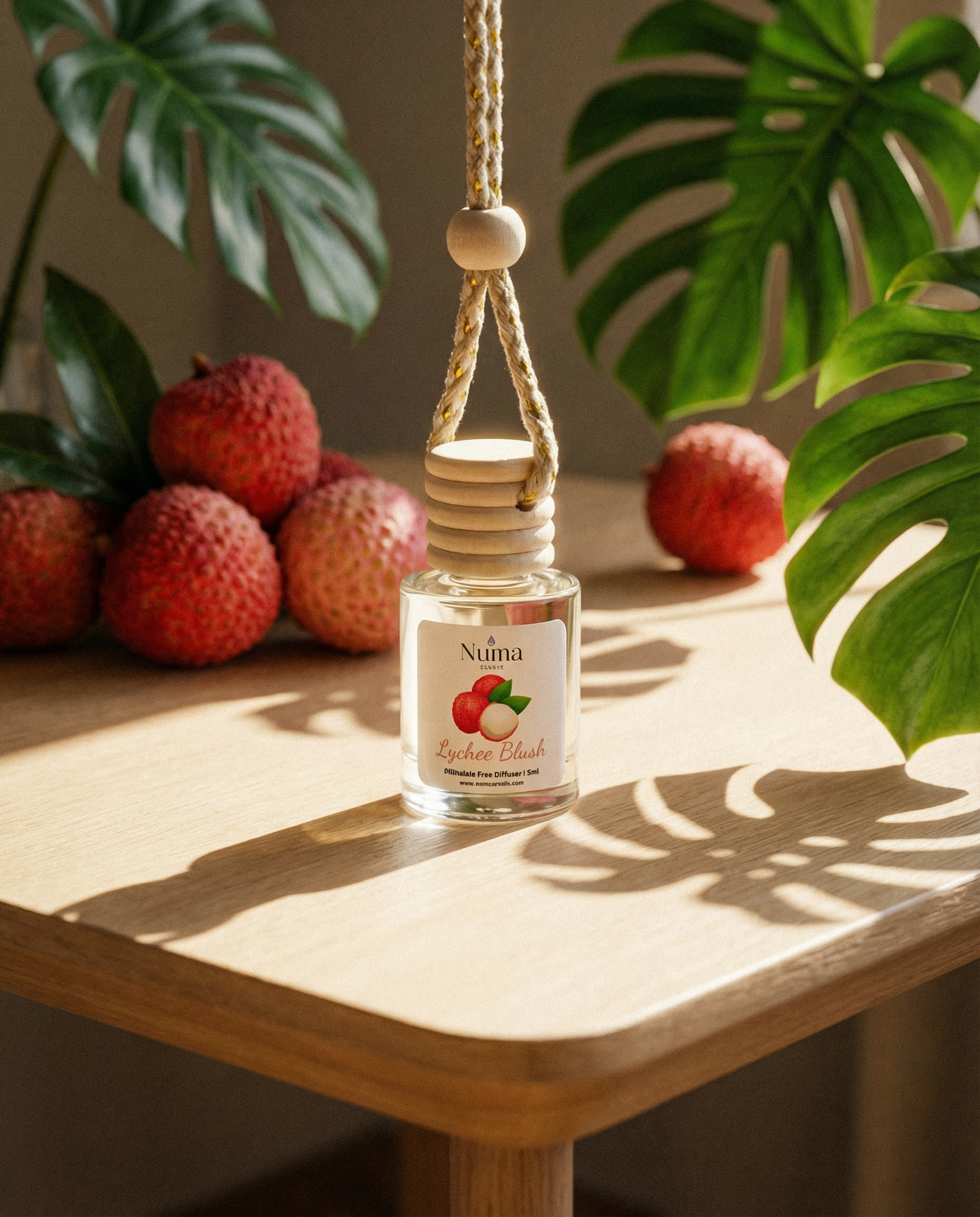 Lychee Blush NumaScent Natural Hanging Car Diffuser Air/Freshener - Car, Closet, Room Numa Scents