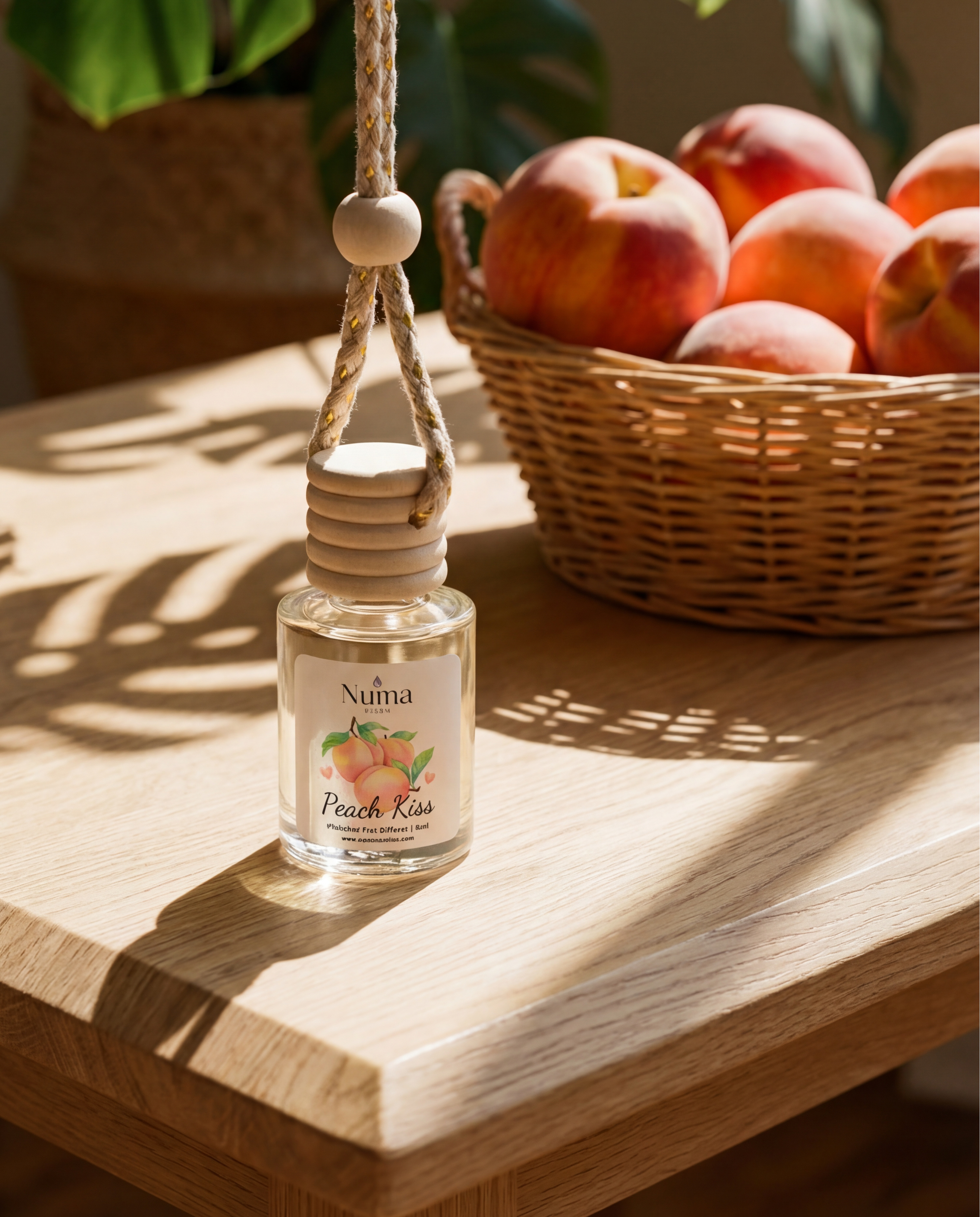 Peach car diffuser bottle 
