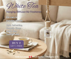 White tea hanging car diffuser made in canada